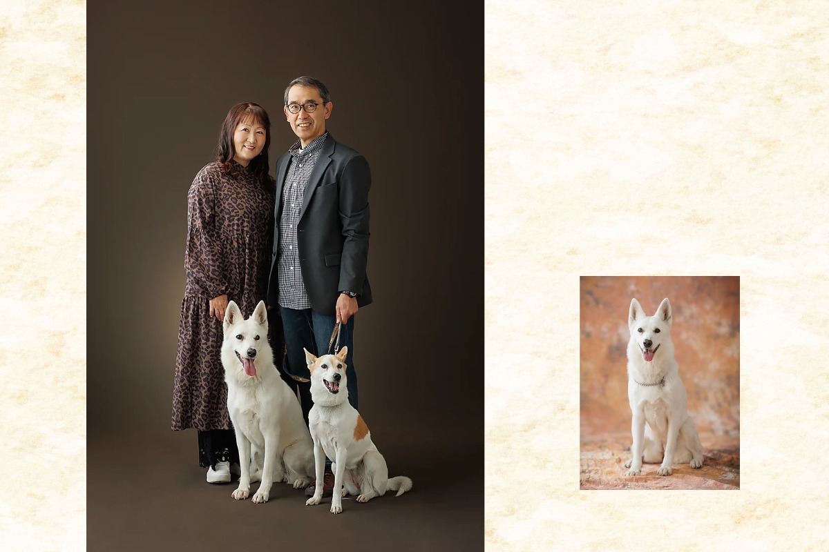 家族とペット写真